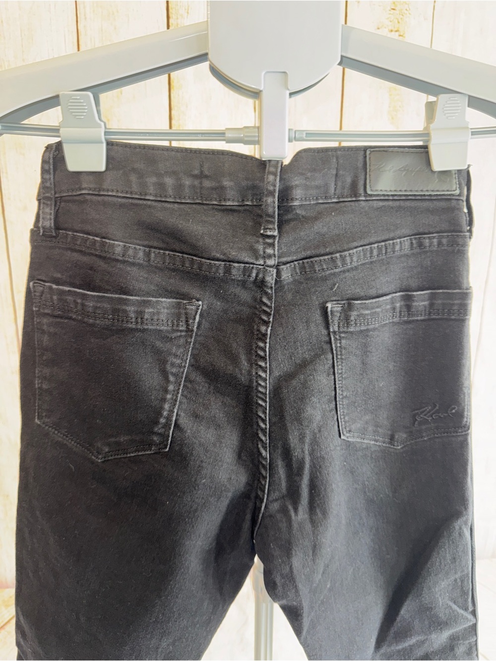 Karl Lagerfeld Paris Black Side-Stripe Jeans for Women Sz 2 - Picture 5 of 5
